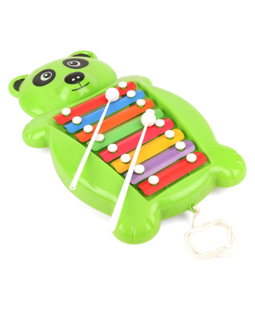 Vibrant Green Panda Xylophone Musical Toy for Kids view 2