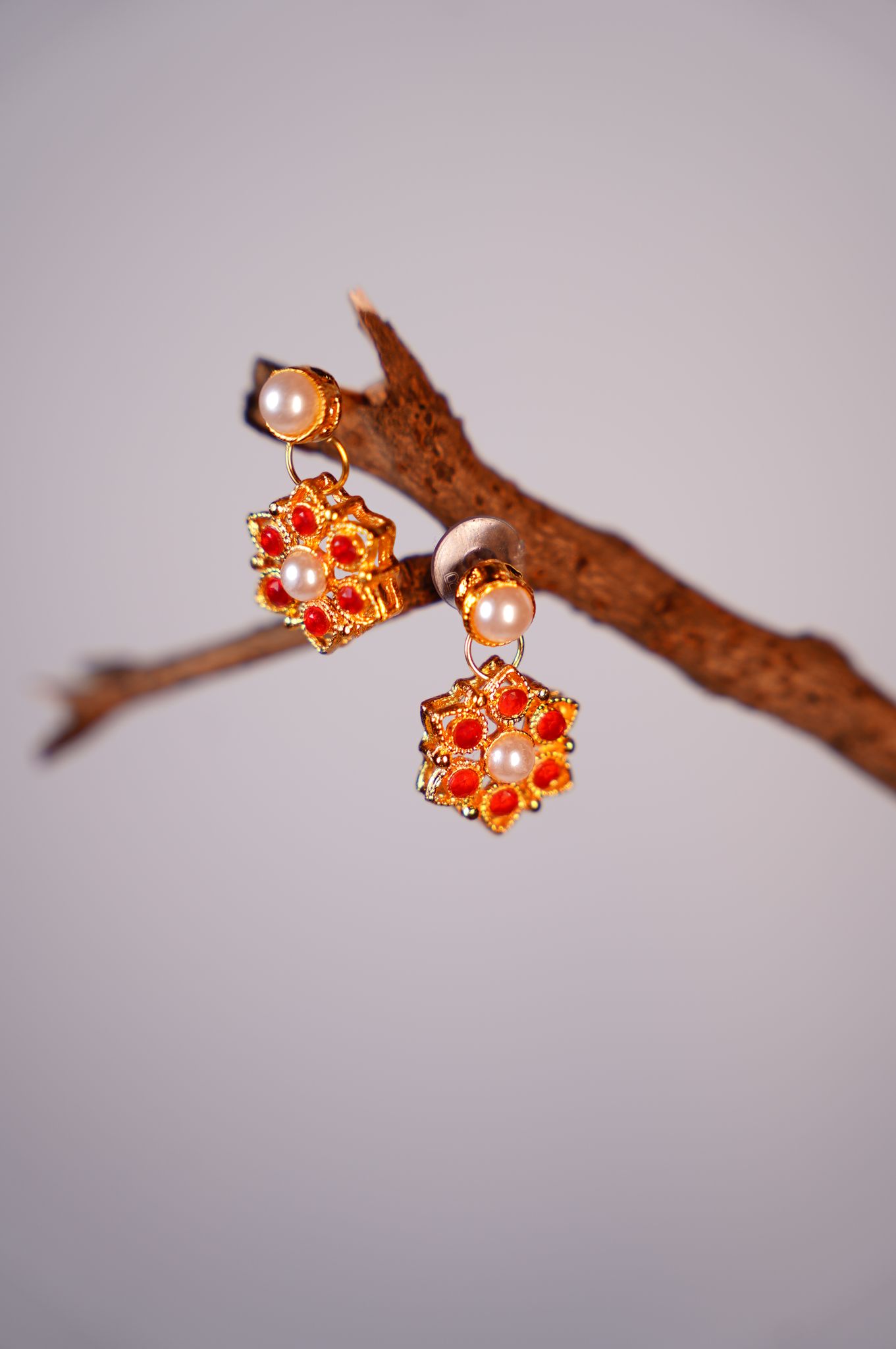 Pearl Gold-Plated Necklace & Earring Set view 2