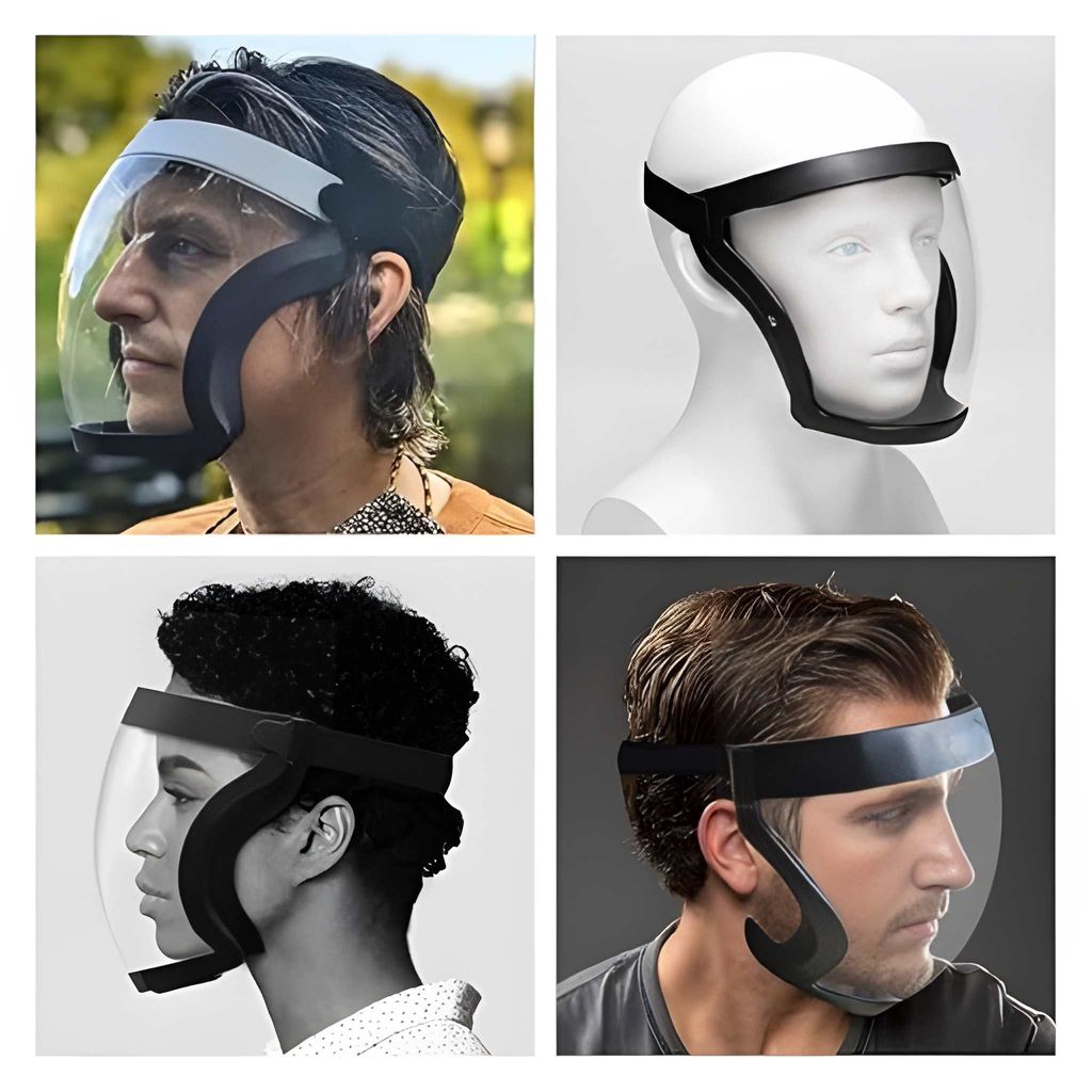 Transparent Face Shield Mask for Personal Care | Full Face Clear Protective Shield | Lightweight Anti-Splash Safety Visor | Reusable Face Protection for Salon, Travel, Office & Daily Use (Original Quality) view 2