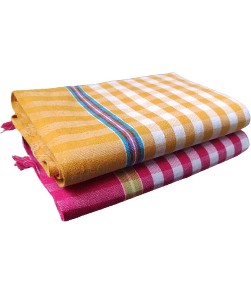 KAKUMANU Pack of 2 Cotton 575 -GSM Bath Towel ( Multicolor )