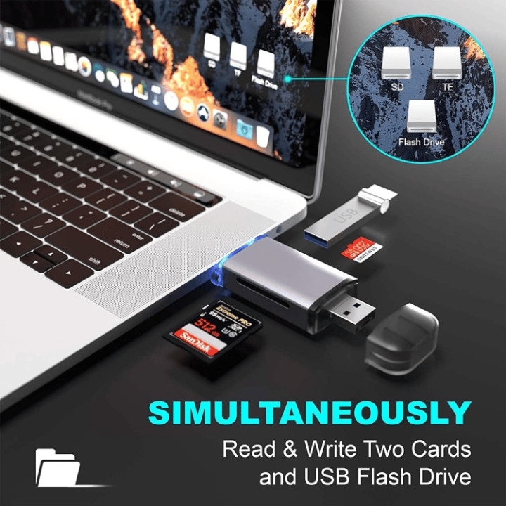 3in1 Card Reader type C Micro USB A 3 in 1, USB 3.0 Multi-function, & OTG Cable Card Reader view 2