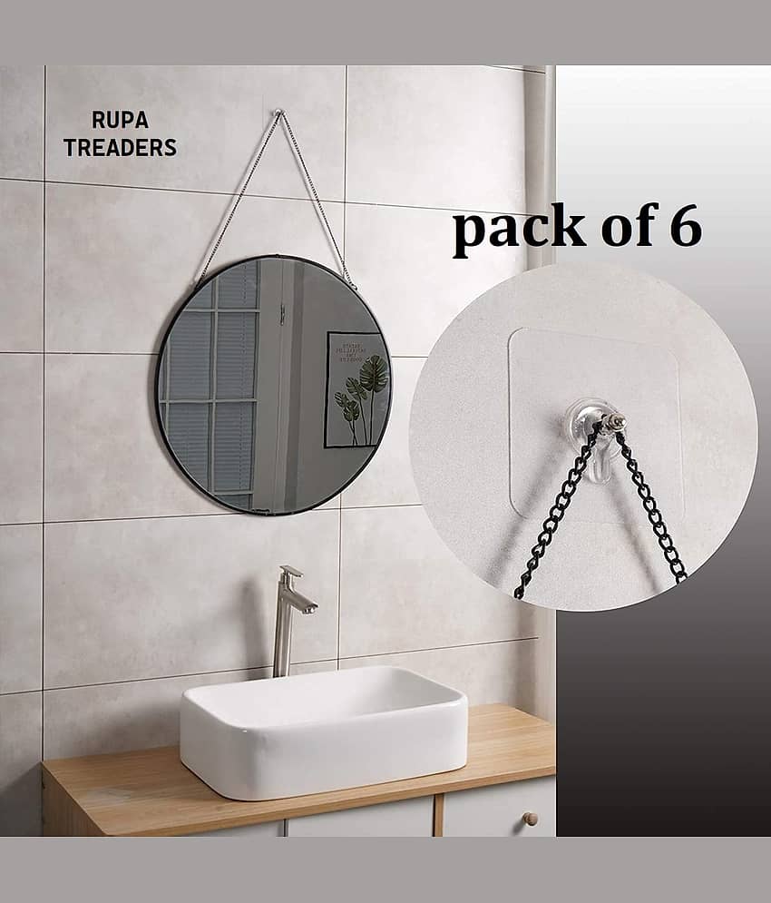 Set of 6 Self-Adhesive Screw Nails Wall Poster Non-Trace Stick Wall Hook