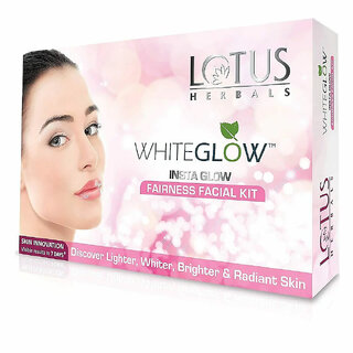 Lotus Herbals Whiteglow Insta Glow 4 In 1 Facial Kit For Radiant Glowing Skin Natural Ingredients 160G