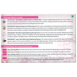 Lotus Herbals Whiteglow Insta Glow 4 In 1 Facial Kit For Radiant Glowing Skin Natural Ingredients 160G view 2