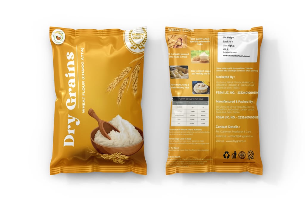 Buy 100% Chakki Processed Whole Wheat Flour Atta - 2kg, Best Quality Wheat Flour, Easy to Digest, Fluffy and Tasty Rotis, Good for Health, Rich in Nutrients view 2