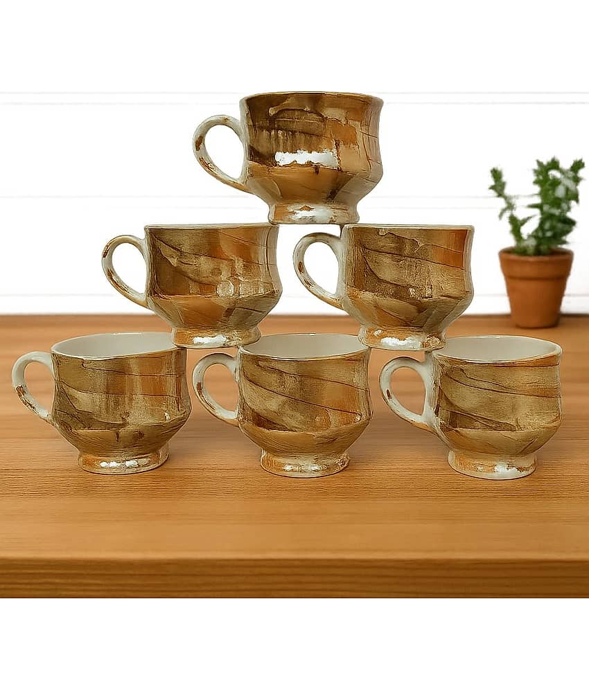 Love Unlimited Solid Bone China Tea Cup 150 ml ( Pack of 6 )
