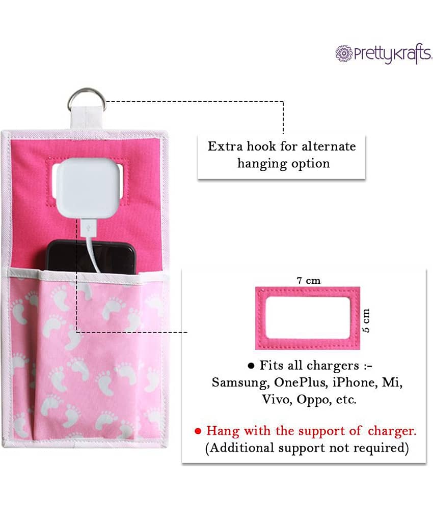 PrettyKrafts Mobile Holder During Charging - Travel Assist Stand - Mobile Carrying Bag/Accesory - Premium Cellphone Cover view 2