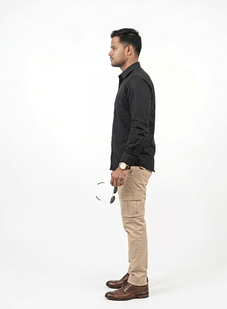 Man Shirt Black Primium Brand Scotics Shirt view 2