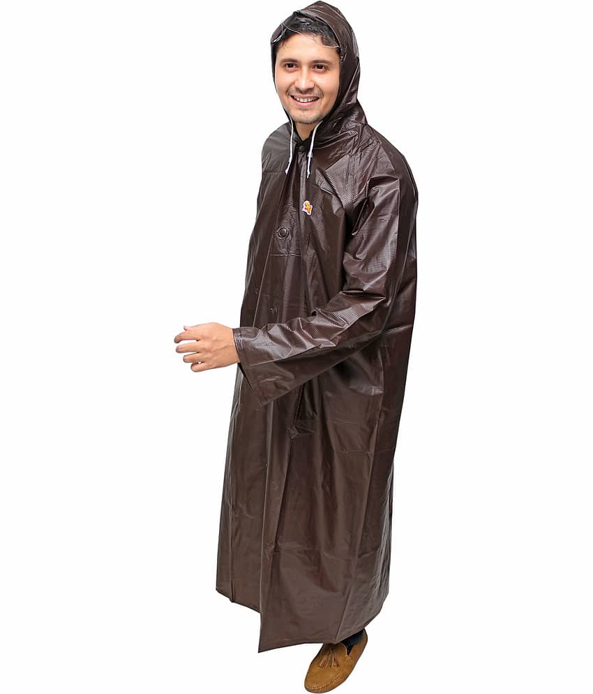 Goodluck Brown Rain Jacket view 2