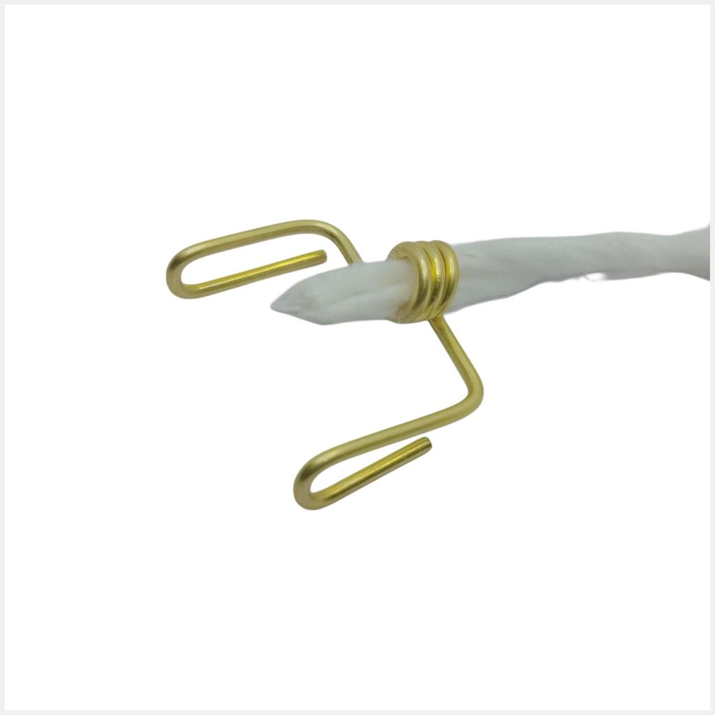 Kuthu Villaku Wick Holder (Pack of 5) - Pure Brass Clips - Samai Kadi Thiri Stand - Traditional Pooja Aarti Diya - Durable and Elegant - Fits for All Diyas - Batti Cotton Wick Holder view 2