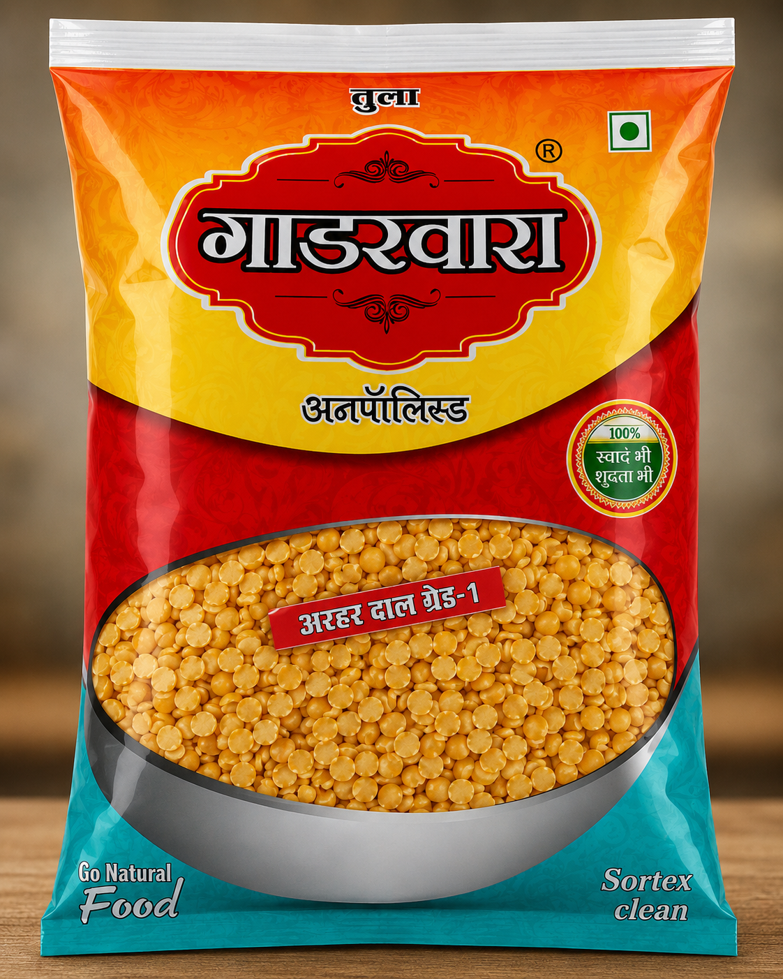 Gadarwara Desi Arhar Dal (Toor Dal) Unpolished - 1 kg — 1 kg