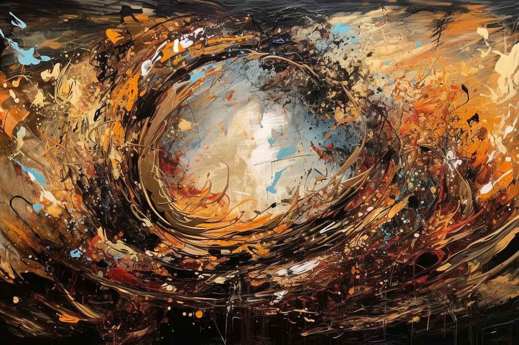GOLDEN REFLECTION PAINTINGS 24in X 16in WITH BLACK FRAME view 2