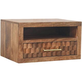 Arno Wall-Mounted Nightstand in Golden Teak view 2