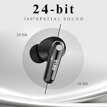 truke New Launch Mega 10 True Wireless in Ear Earbuds W/ 24-Bit Lossless Spatial Audio, 70H Battery Fast Charge Buds view 2