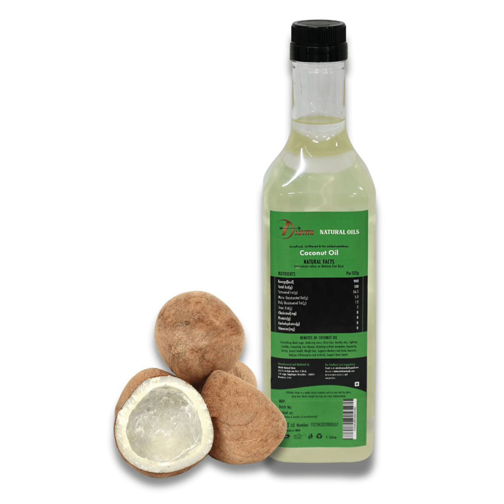 Advith Natural Oils Wood/Cold Pressed Coconut Oil, 1 Litre view 2