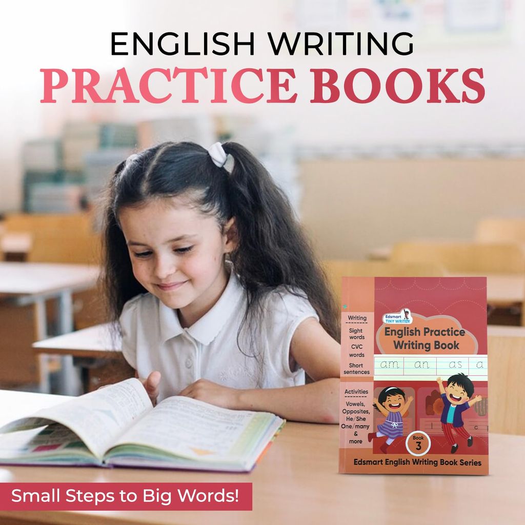 Edsmart Handwriting Practice Books Level 3 - English writing books for kids 4-7 years | Three letter words and sentence writing Practice | CBSE worksheets (Edsmart Tiny Writer) [Paperback] [Jan 01, 2024] EDSMART EDU SERVICES PRIVATE LIMITED view 2
