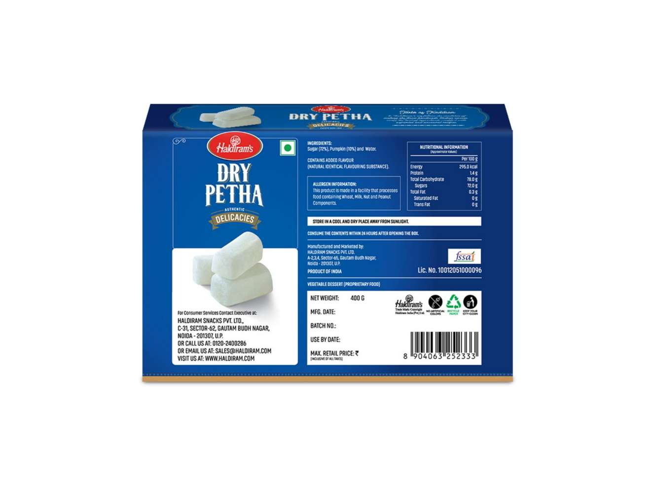 Haldiram's Dry Petha - 400 Gm - Pack of 2 view 2