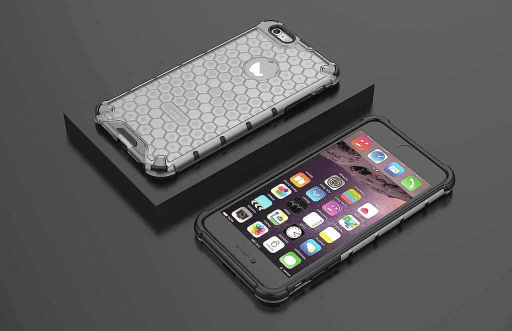 Faircost for iPhone 6 Hybrid Shockproof Back Cover Hard Outside Soft Sides- (Polycabonate::Transparent) view 2