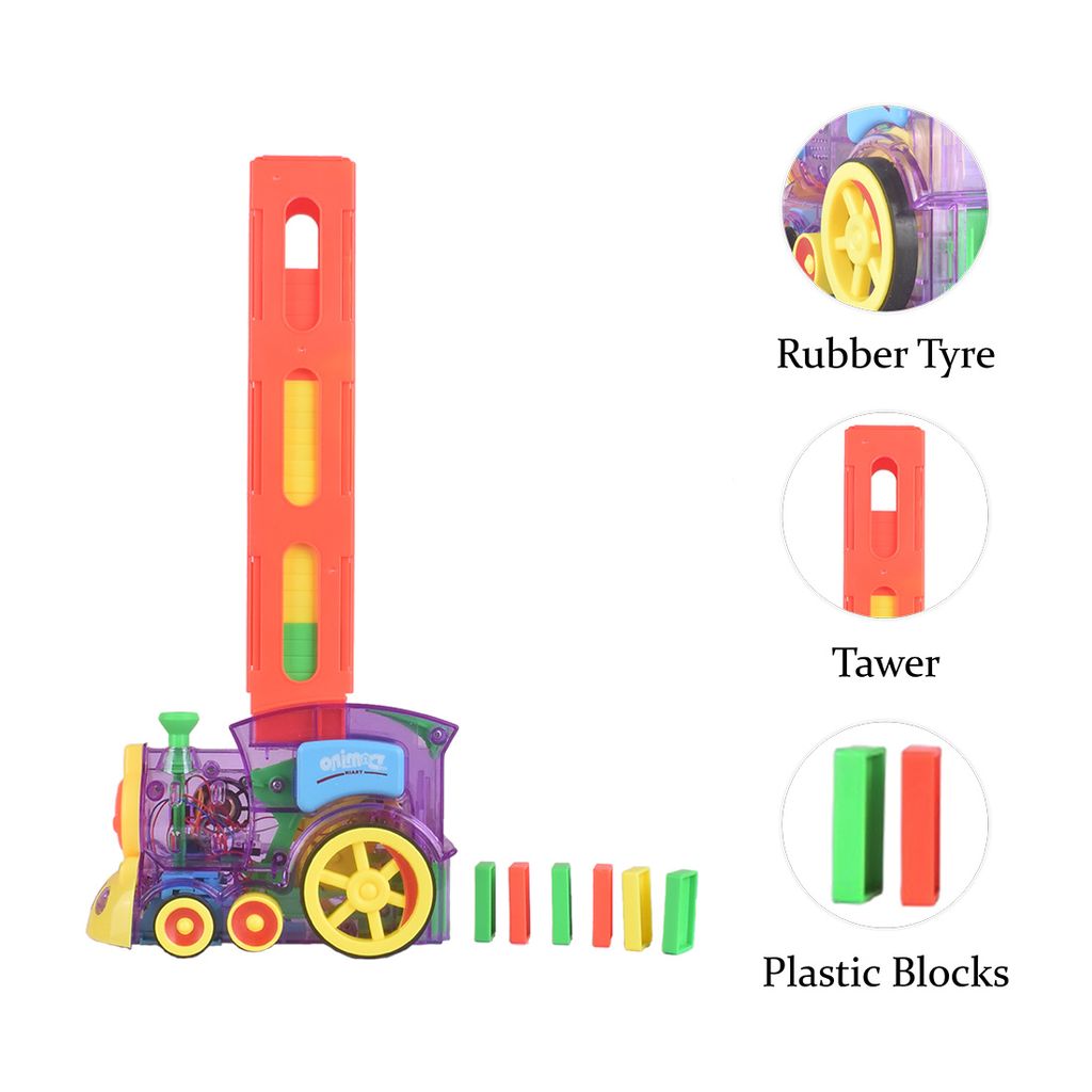 Automatic Domino Train Toy | Domino Train Toy | Domino Train Toy Set | Train Dominoes Toy | Toy Train That Drops Dominos | Locomotive Toy Dominoes view 2