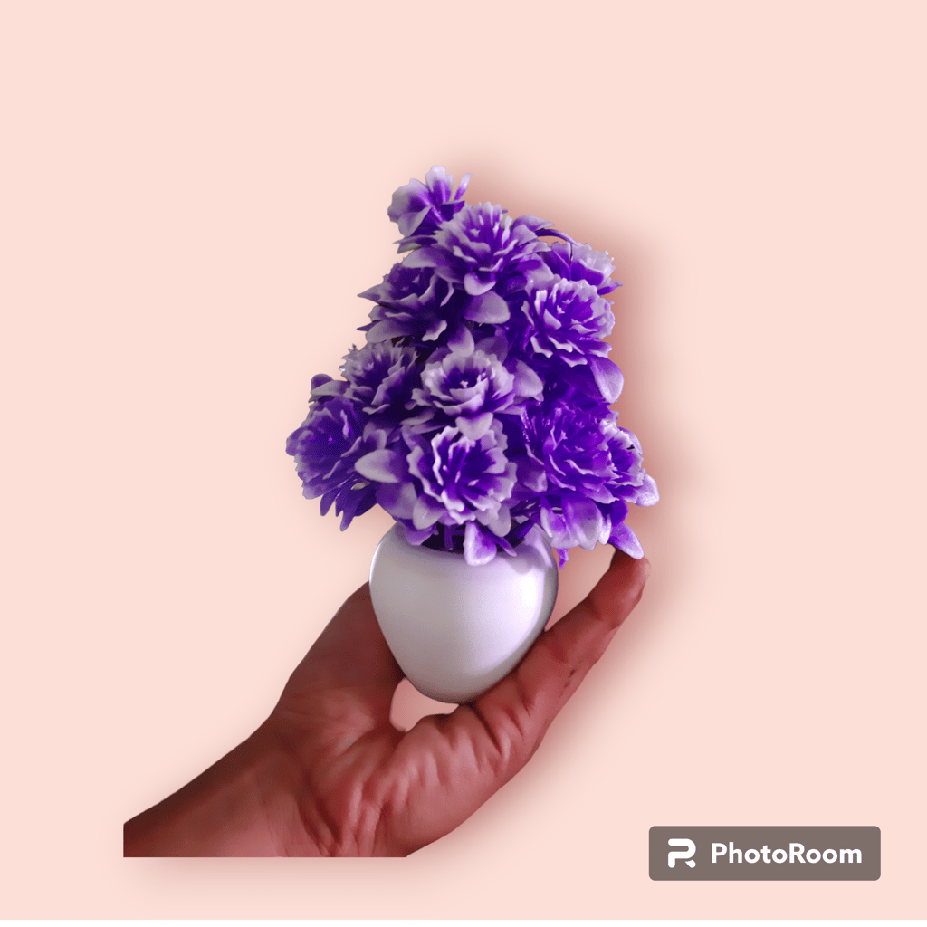 Artificial flowers plant new purple colour Artificial Plant, Flower and Shrubs pack of 2"artificial flowers"artificial flowers garland "artificial flowers purple"artificial flowers real touch"artificial flowers vase" view 2