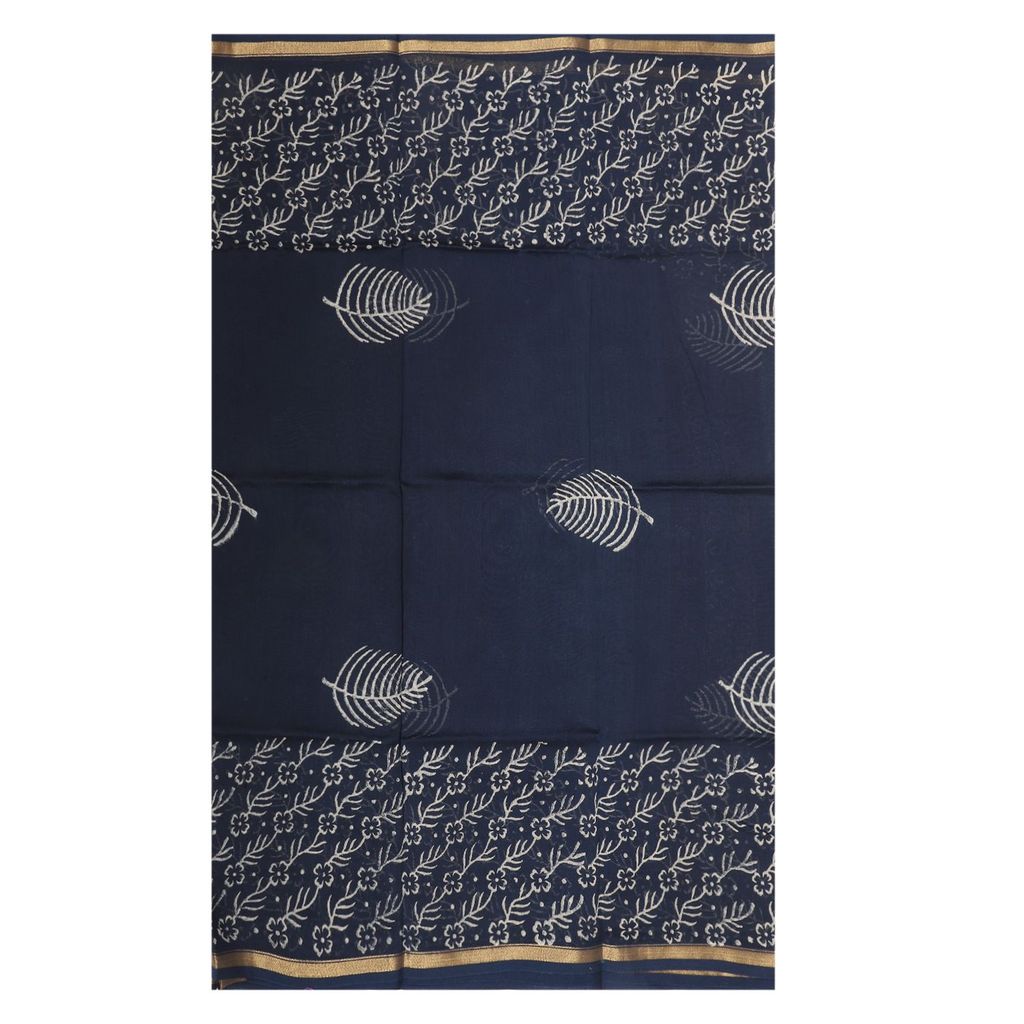 HANDLOOM CHANDERI 03 PCS DABU PRINTED SUIT (SKU - 1RDS01270221 Suit 79) view 2