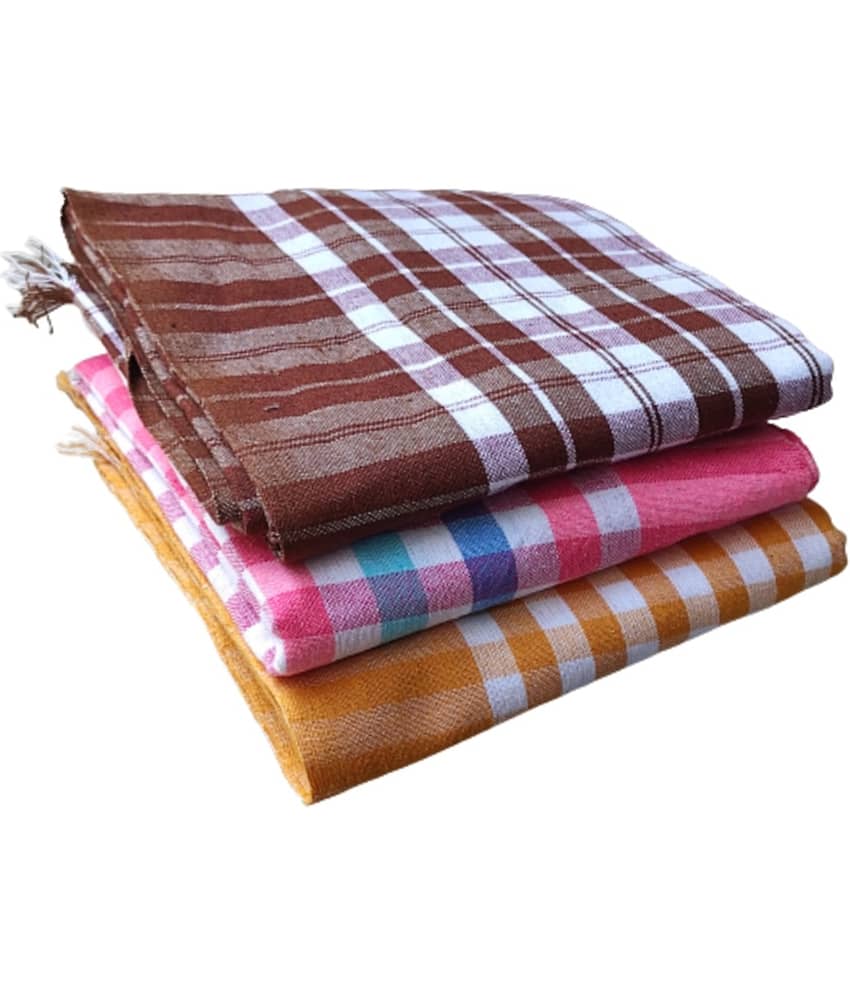 VUNNAVA Pack of 3 Cotton 575 -GSM Bath Towel ( Multicolor )
