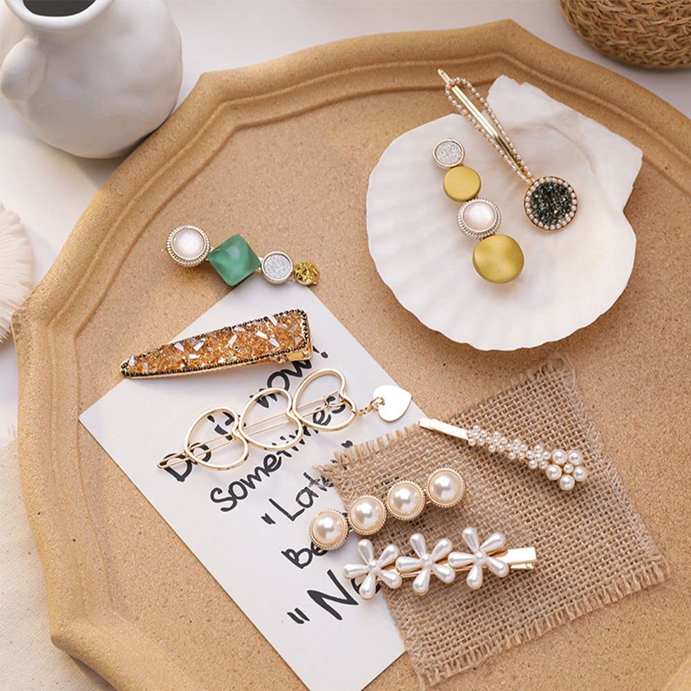 Akashkrishna 8 PCS Premium Korean stylish Hair Clips For Women And Girls view 2
