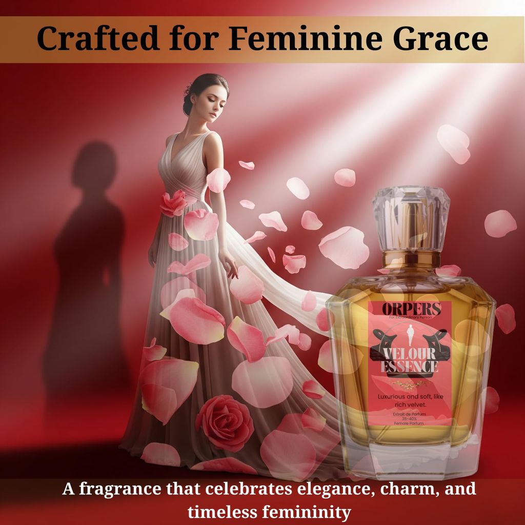 ORPERS Velour Essence Extrait de Parfum for Women | Velvet Rose Mystique | 100ml | 40% Oil Concentration view 2