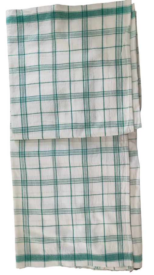 Assamese traditional handwoven White lungi view 2