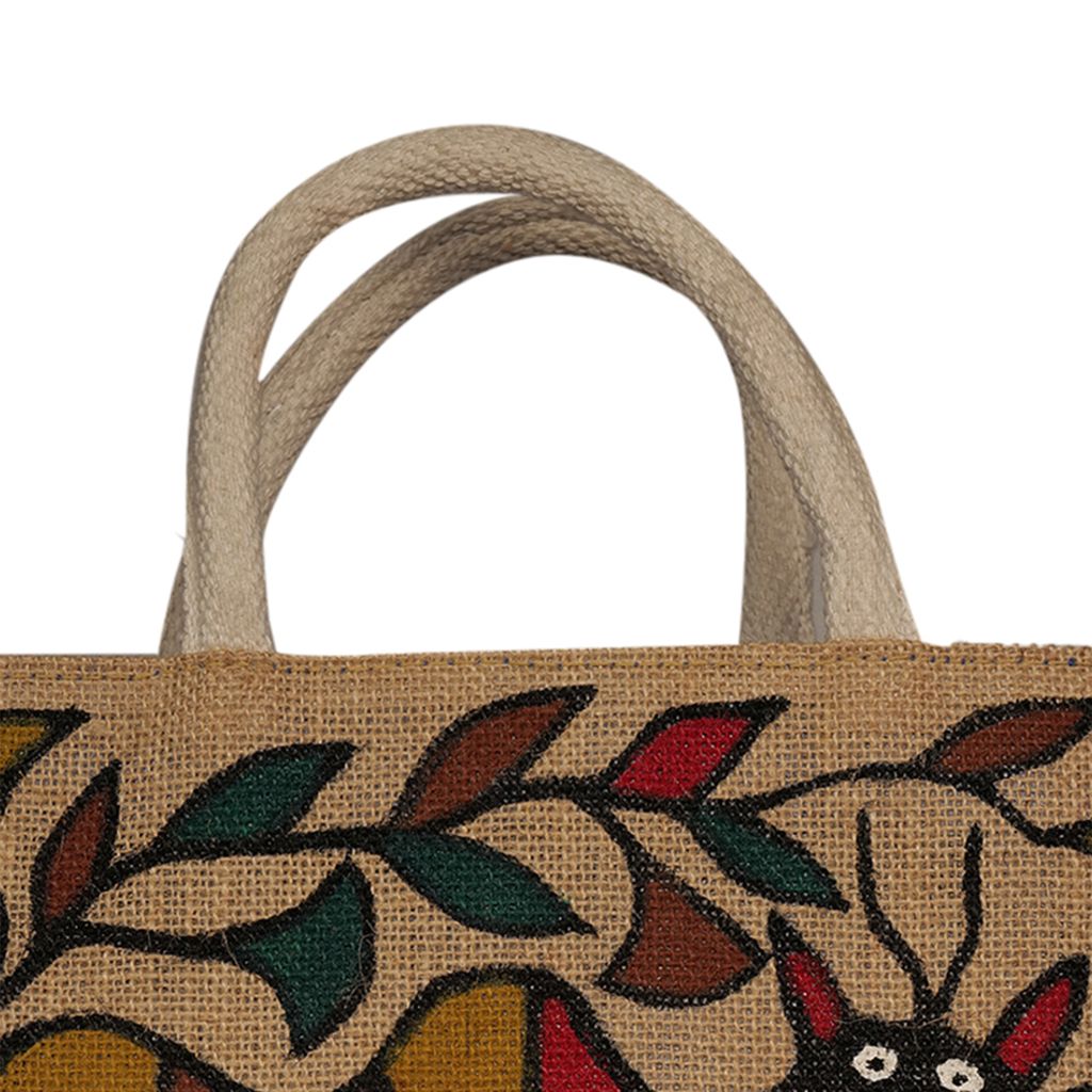 Jharcraft Jute Bag with Sohrai (BG00642) view 2