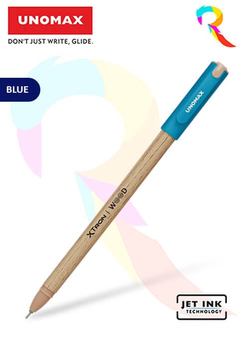 Unomax Wood Xtron ballpen - Blue(10pcs) view 2