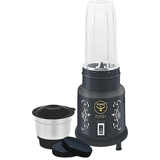 Starly Flash Nutri Mixer Grinder Smoothie Maker Blender 2 Jar 400W Powerful Motor Multipupose Jars for Dry Wet Grinding Stainless Steel BladesBlack