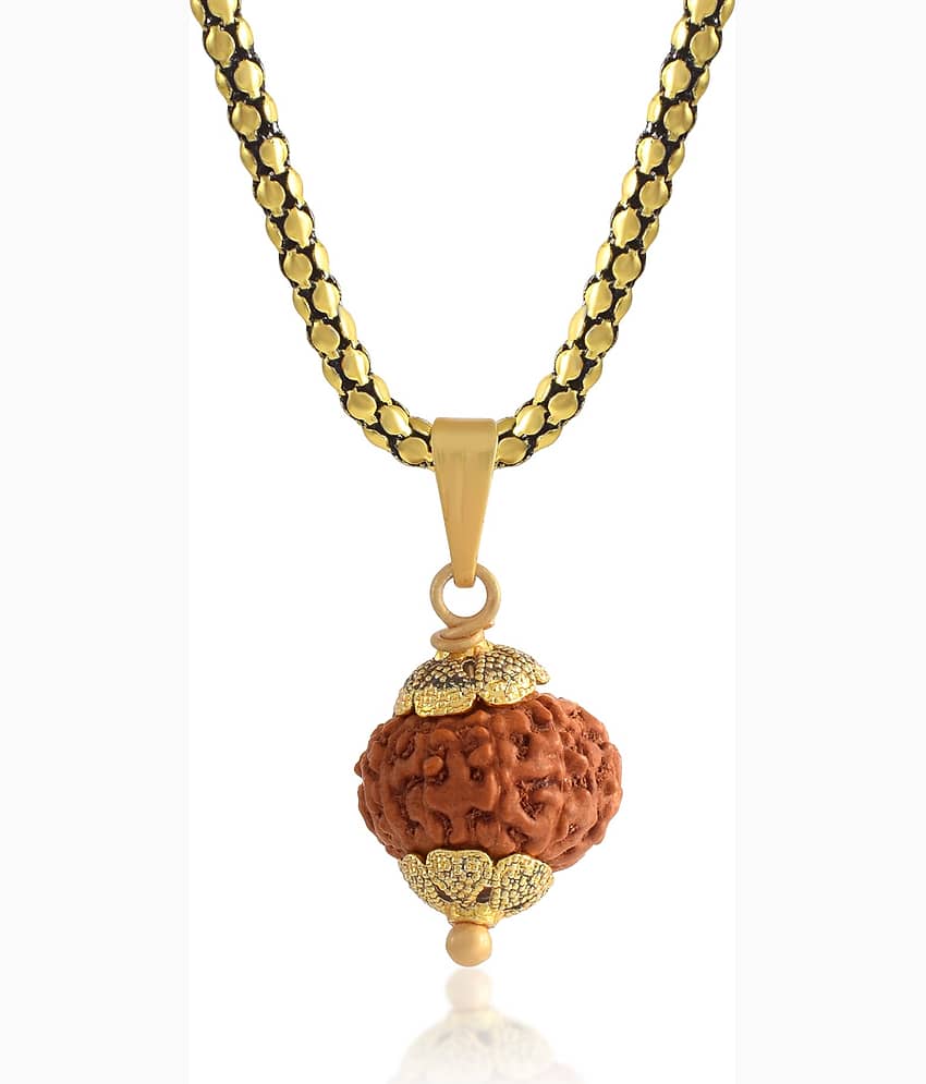 ADMIER 10 Mukhi Rudraksha Pendant With Chain ( Pack of 1 ) view 2