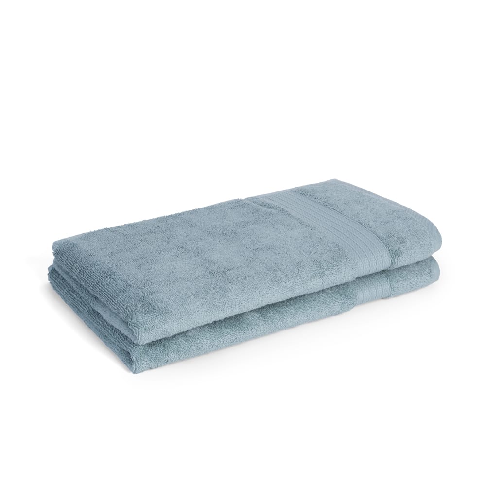 Feather & Spun Organic Cotton Hand Towel (Pack of 2) | Lavender Fragrance | GOTS Certified | Anti Microbial | Fade Resistant | Double Needle Stitch | 550 GSM | 76 cms x 45 cms