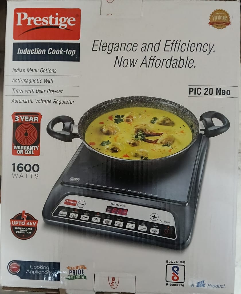 Prestige 1600 watt Induction Cooktop view 2