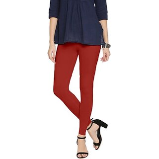 SHE PURE LUXURY WEAR Ankle Length Ethnic Wear Legging (Red, Solid) view 2