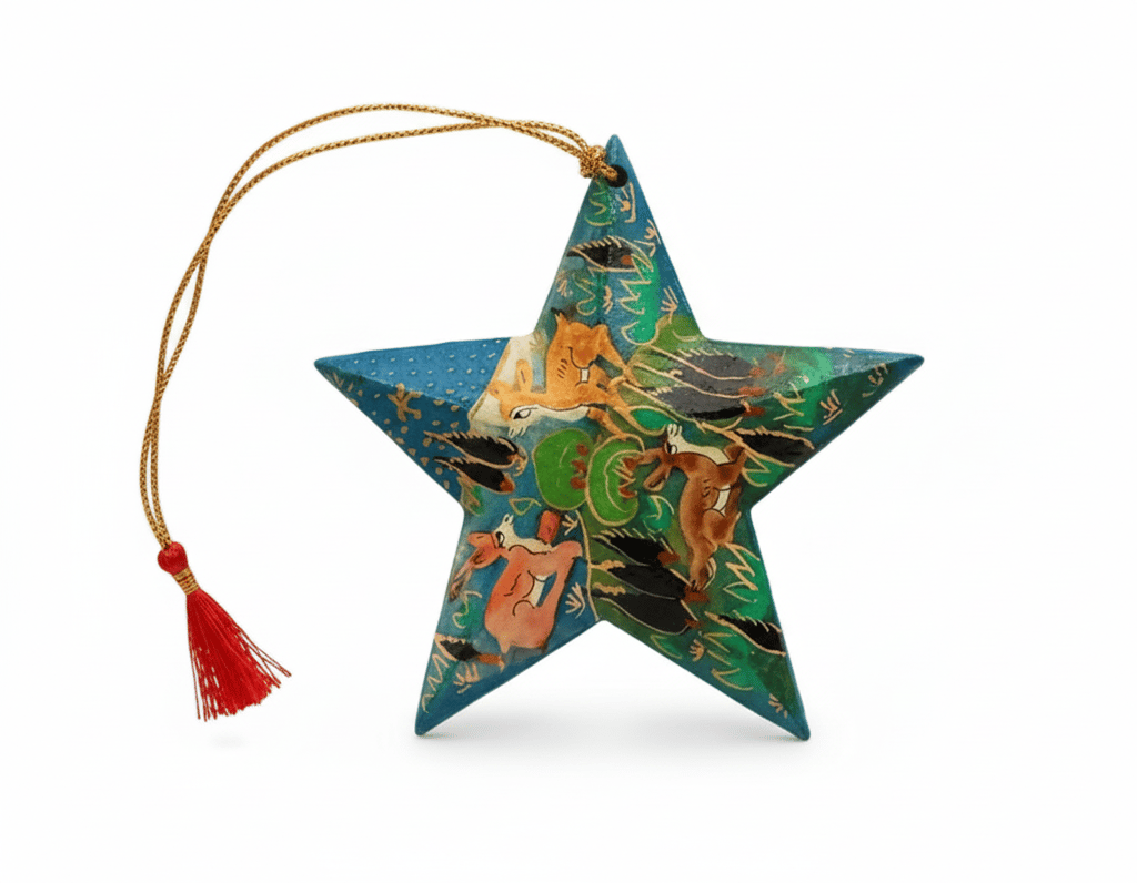 Handcrafted Woodland Night Star Ornament – Festive Home Décor & Gift Accents view 2