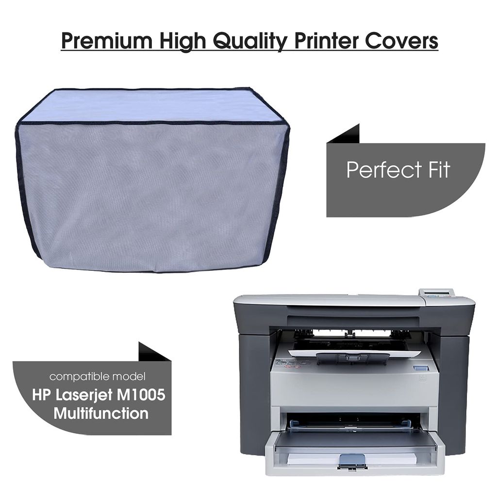 Palap Super Premium Dust Proof Printer Cover for HP Laserjet M1005 Multifunction (Grey ;48.7 x 41.3 x 35.8 Cms) view 2
