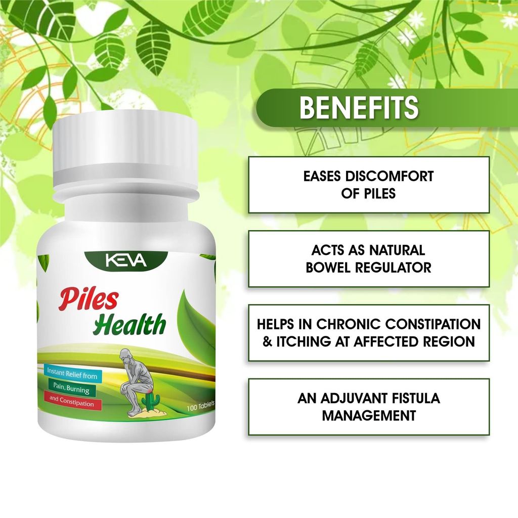 Keva Ayurvedic PH Tablets | Piles Care | Improve Digestion and Relief from Constipation-100 Tab view 2