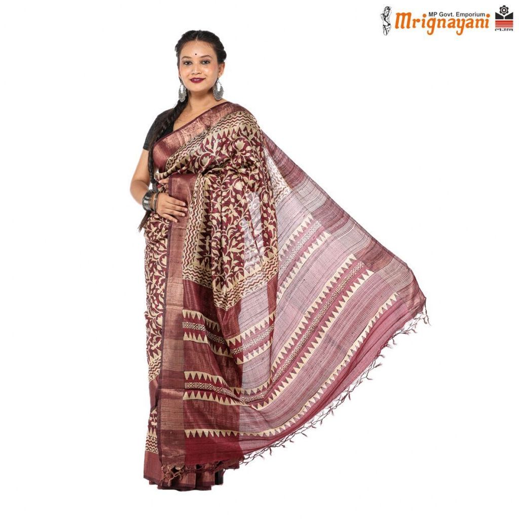 HANDLOOM KOSA SAREE WITH BLOUSE (SKU - 3H0201120622, SAREE - 1188) view 2