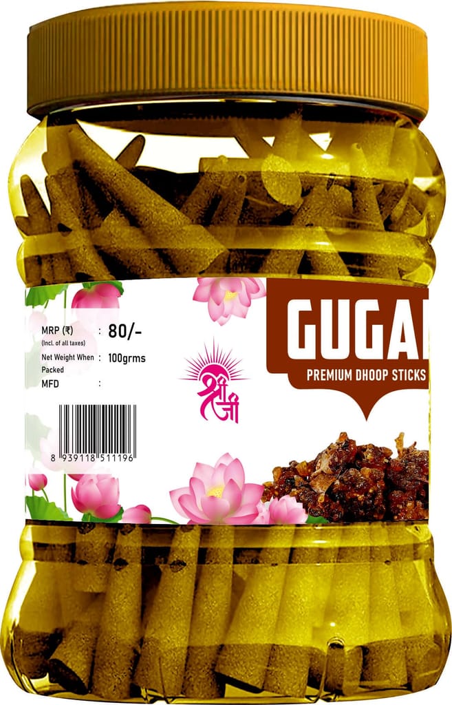 Shri Shriji Flam the Aromatic peace Gugal Premium Dhoop Sticks, Gugal Resin, for Purification, Relaxation, Stress Relief, Meditation, 60 Count view 2