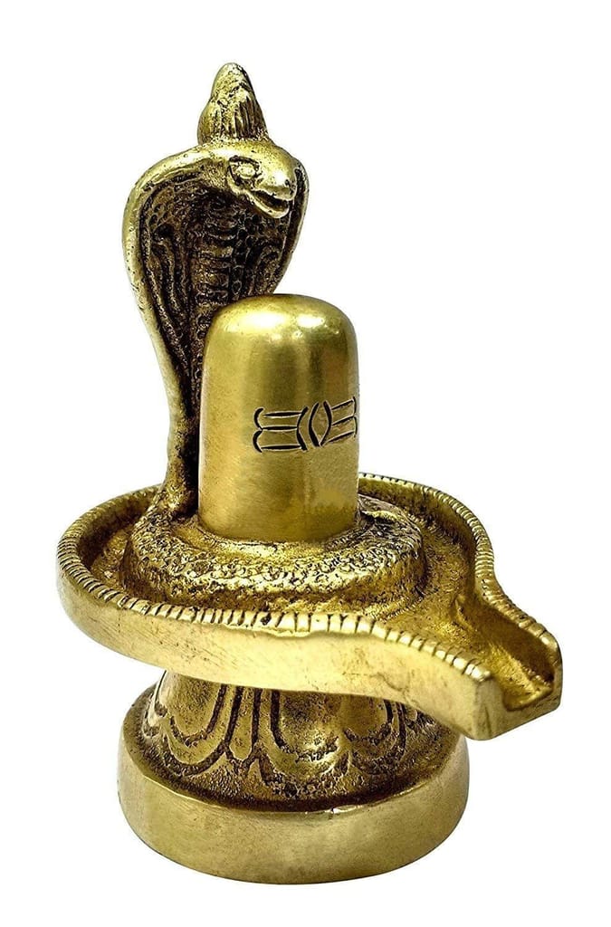 ARTVARKO? Brass Metal Shivling for Pooja Small Size Shiv Ling Statue Idol Puja Gift Purpose Home D�cor Mandir Temple Vastu Showpiece Height 3 Inches view 2