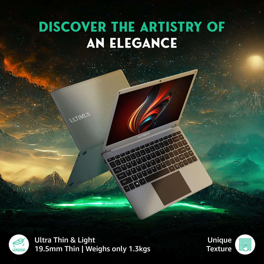 FUTOPIA ULTIMUS Pro, Celeron N4020c Thin & Light 4GB RAM/128GB eMMC, 14.1-inch (35.8 cm) HD Display Win 11 Home Cloud Silver 1.20 Kg NU14U3INC43BN-CS view 2