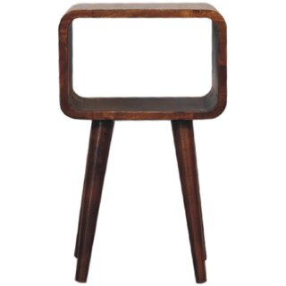 Mini Chestnut Curved Open Bedside view 2