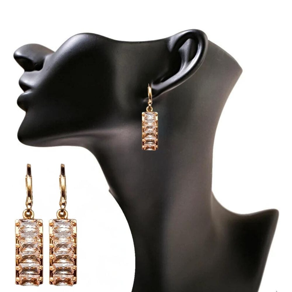 Jewelryklub Combo Of 3 Pairs American Diamond Earrings For Girls Women view 2