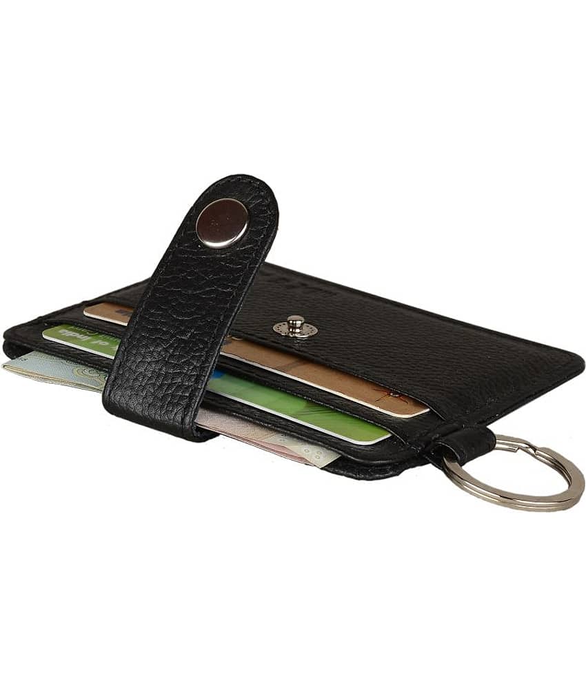 Hide&Sleek RFID Protected Black Genuine Leather Card Holder view 2