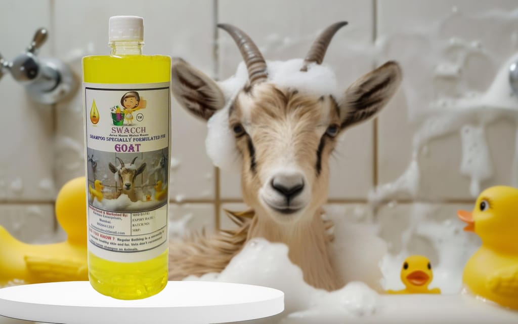 Swacch Shampoo Specially Formulated for Goat (1 Litre) Lemon view 2