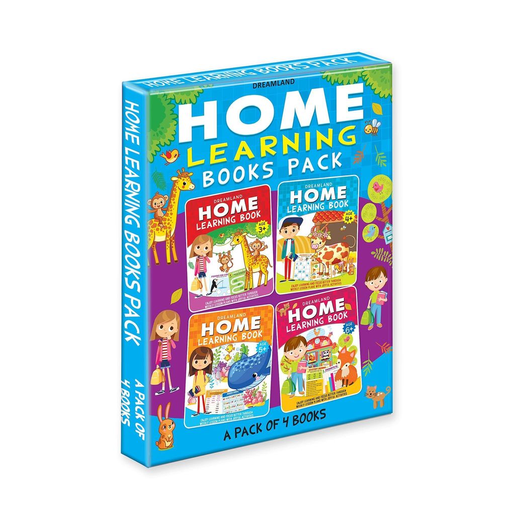 Home Learning Books Pack- A Set of 4 Books for Children Age 4 -7 Years | With Educative Activities [Paperback] Dreamland Publications view 2