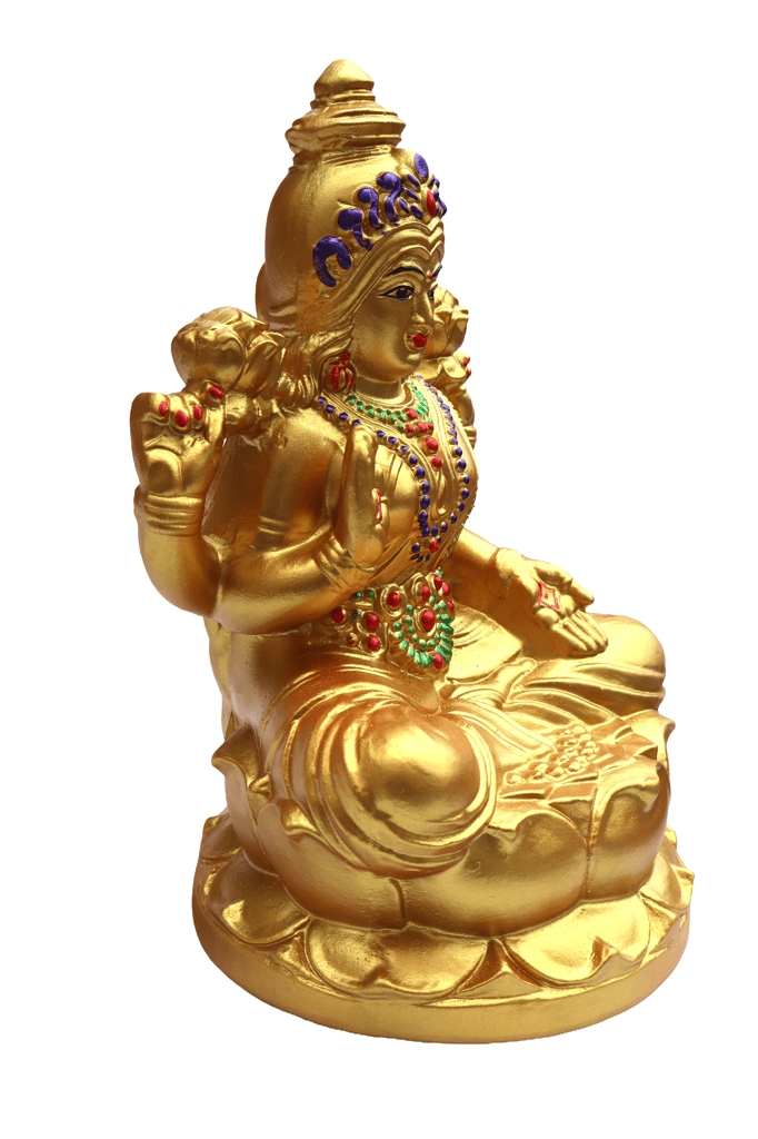 Golden Goddess Lakshmi Idol for Pooja & Home Decor view 2