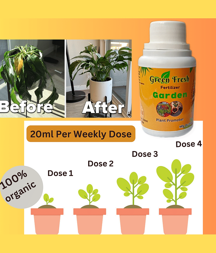 UNAGARRISE Plant Growth Organic Fertilizer Natural Plant Booster Liquid for Healthy Growth, Enriched with Nutrients, Ideal for Indoor & Outdoor Plants, Garden Care view 2